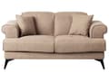Miniatyrbilde 1 av 11: 2-seters Sofa Lysebrunt Stofftrekk med Justerbare Nakkestøtter Moderne Stil Stue Møbler