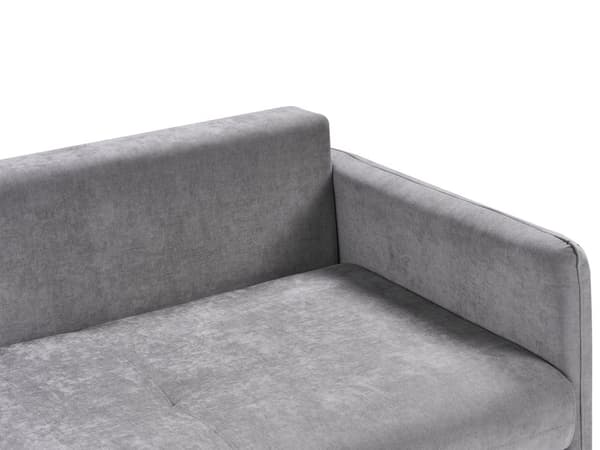 Sovesofa Grå Polyester 3 Personers Moderne Blød Sofa Sofaseng Tre Personers Designsofa Praktisk Splitback Stofsofa med Opbevaring