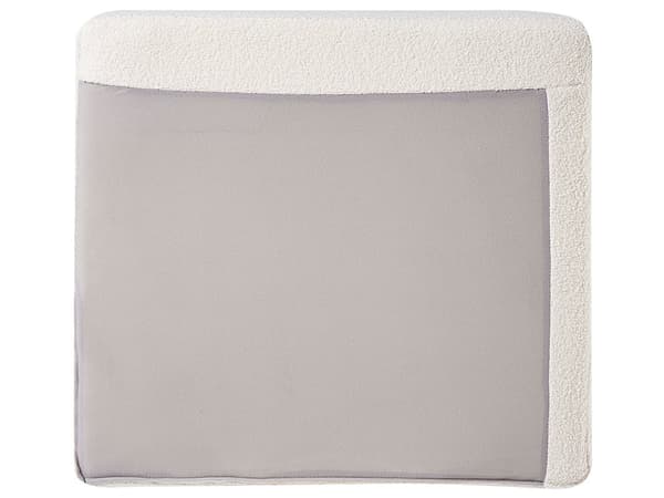 Hjørnesofa Hvit Bouclé 4-seter L-formet Venstrevendt Puter med avtakbart trekk Forkrommede ben Moderne og klassisk design Stue
