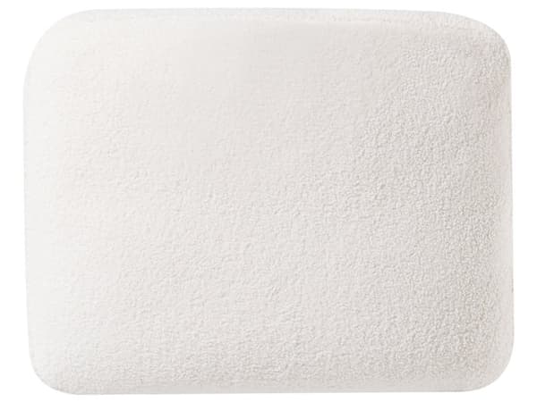 Hjørnesofa Hvit Bouclé 4-seter L-formet Høyrevendt Puter med avtakbart trekk Forkrommede ben Moderne og klassisk design Stue