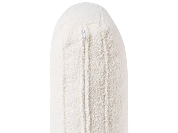Hjørnesofa Hvit Bouclé 4-seter L-formet Høyrevendt Puter med avtakbart trekk Forkrommede ben Moderne og klassisk design Stue
