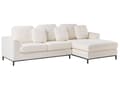 Miniatyrbilde 7 av 11: Hjørnesofa med fotskammel Hvit Bouclé 4-seter L-formet Venstrevendt Puter med avtakbart trekk Forkrommede ben Moderne og klassisk design Stue