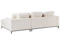 Miniatyrbilde 8 av 11: Hjørnesofa med fotskammel Hvit Bouclé 4-seter L-formet Venstrevendt Puter med avtakbart trekk Forkrommede ben Moderne og klassisk design Stue