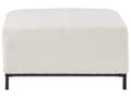 Miniatyrbilde 10 av 11: Hjørnesofa med fotskammel Hvit Bouclé 4-seter L-formet Venstrevendt Puter med avtakbart trekk Forkrommede ben Moderne og klassisk design Stue