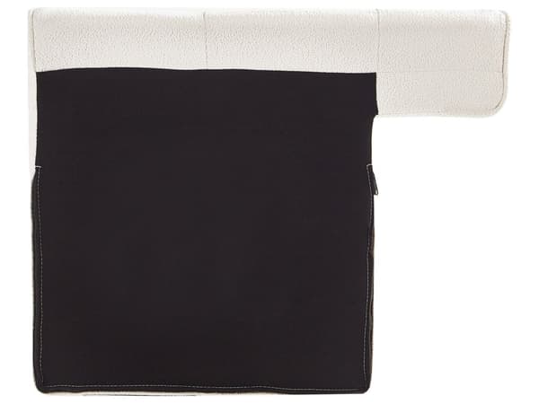 2-seters Sofa Hvit Boucle Polstring med Justerbare Nakkestøtter Moderne Stil Stue Møbler