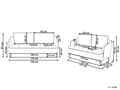 Miniatyrbilde 3 av 11: 2-seters og 3-seters Sofasett Burgunder Stoff Treramme Metall Stue