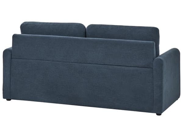 Bäddsoffa Blå Polyester Tyg Stoppad Sovsoffa Modern Stil Vardagsrum