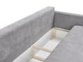 Miniatyrbild 11 av 11: Bäddsoffa Grå Tyg 3-sits Klädsel Kuddar Modern