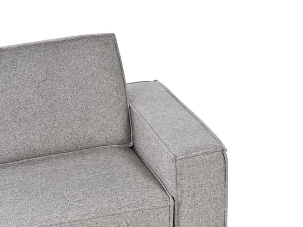 Bäddsoffa Grå Tyg 2-sits konvertibel Sovsoffa med Madrass Vardagsrum Gästrum