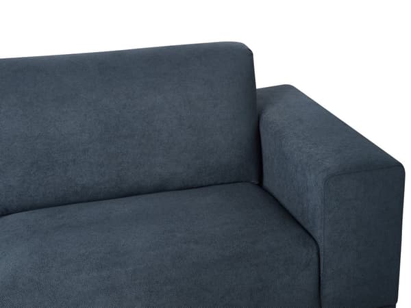 Soffa Blå 3-sits Modern Retro Stil Vardagsrum Breda Armstöd