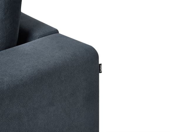 Soffa Blå 3-sits Modern Retro Stil Vardagsrum Breda Armstöd