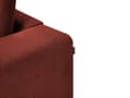 Miniatyrbild 9 av 11: Soffa Röd 3-sits Modern Retro Stil Vardagsrum Breda Armstöd
