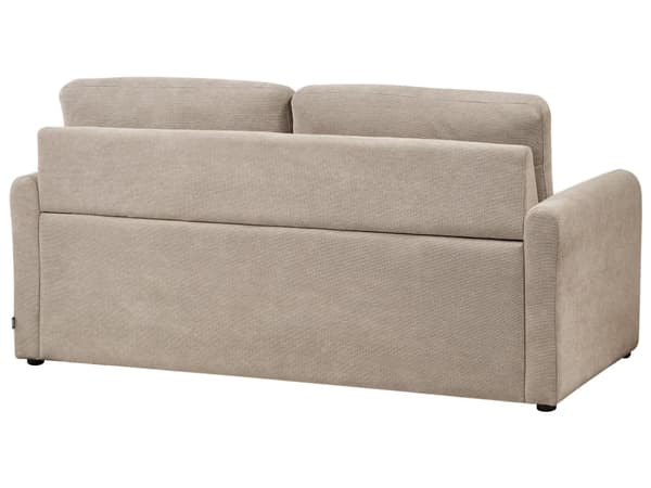Bäddsoffa Taupe Polyester Tyg Stoppad Sovsoffa Modern Stil Vardagsrum
