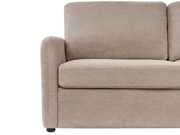 Bäddsoffa Taupe Polyester Tyg Stoppad Sovsoffa Modern Stil Vardagsrum