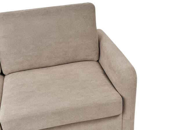 Bäddsoffa Taupe Polyester Tyg Stoppad Sovsoffa Modern Stil Vardagsrum