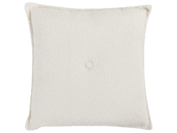 Hjørnesofa med Chaiselong Off White Boucle 3 Personers Sofa L Formet Dyb Sofahjørne Siddemøbel Blød Stofsofa Højrevendt Modulsofa