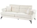 Miniatyrbilde 7 av 11: 3-seters Sofa Hvit Boucle Polstring med Justerbare Nakkestøtter Moderne Stil Stue Møbler