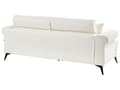 Miniatyrbilde 9 av 11: 3-seters Sofa Hvit Boucle Polstring med Justerbare Nakkestøtter Moderne Stil Stue Møbler