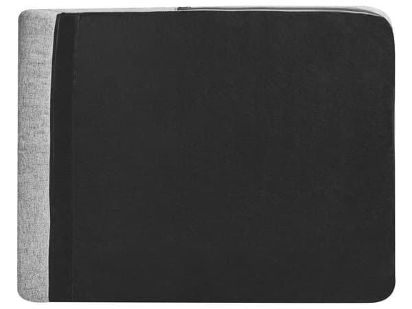 Sofa Grå Stoff Polyester 4-seter Svarte metallben Ekstra puter Minimalistisk stil Stue