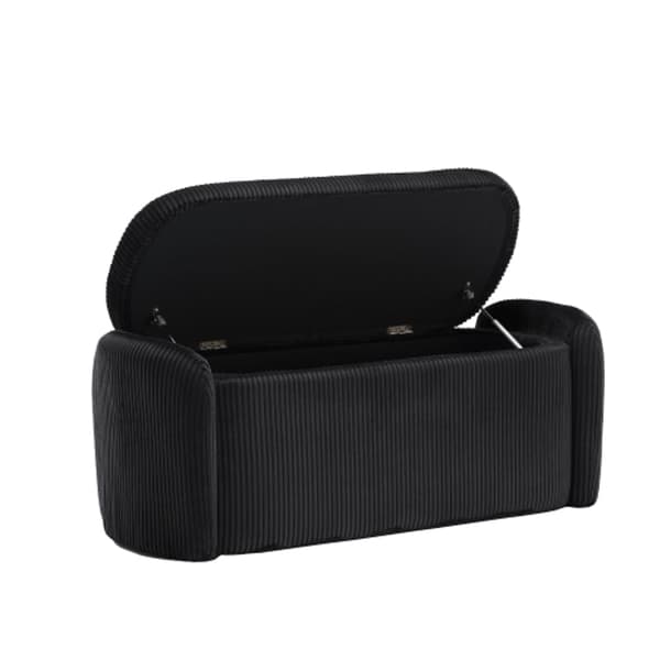 Rootz Modern Storage Taburet - Ottoman - Fløjlsbænk - Generøs opbevaring - 112L x 41W x 42H cm
