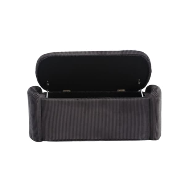 Rootz Velvet Opbevaringsskammel - Ottoman - Fodskammel - Rigelig opbevaring - 112L x 41W x 42H cm
