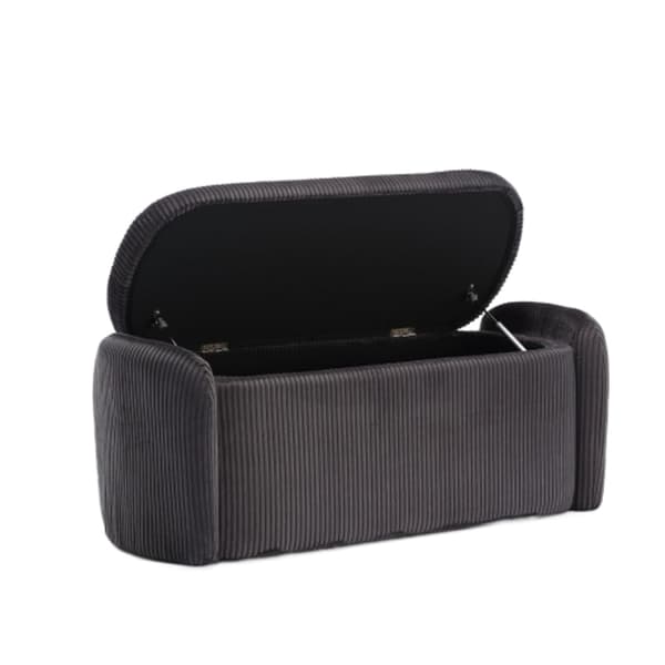 Rootz Velvet Storage Pall - Ottoman - Fotpall - Gott om förvaring - 112L x 41W x 42H cm