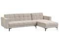 Miniatyrbilde 5 av 11: Venstre Hjørnesofa Beige Polyester Stoff Polstring Liggende Ryggstøtte 3 Posisjoner Click-Clack
