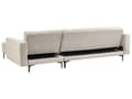 Miniatyrbilde 6 av 11: Venstre Hjørnesofa Beige Polyester Stoff Polstring Liggende Ryggstøtte 3 Posisjoner Click-Clack