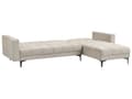 Miniatyrbilde 7 av 11: Venstre Hjørnesofa Beige Polyester Stoff Polstring Liggende Ryggstøtte 3 Posisjoner Click-Clack