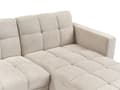 Miniatyrbilde 9 av 11: Venstre Hjørnesofa Beige Polyester Stoff Polstring Liggende Ryggstøtte 3 Posisjoner Click-Clack