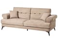 Miniatyrbillede 8 af 11: Sofasæt Lysebrun Polyester 3 2 Personers Sofagruppe Manuelt Justerbar Nakkestøtter Stue Indretning
