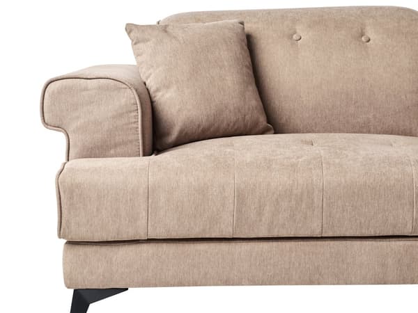 Sofasæt Lysebrun Polyester 3 2 Personers Sofagruppe Manuelt Justerbar Nakkestøtter Stue Indretning