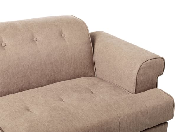 Sofasæt Lysebrun Polyester 3 2 Personers Sofagruppe Manuelt Justerbar Nakkestøtter Stue Indretning