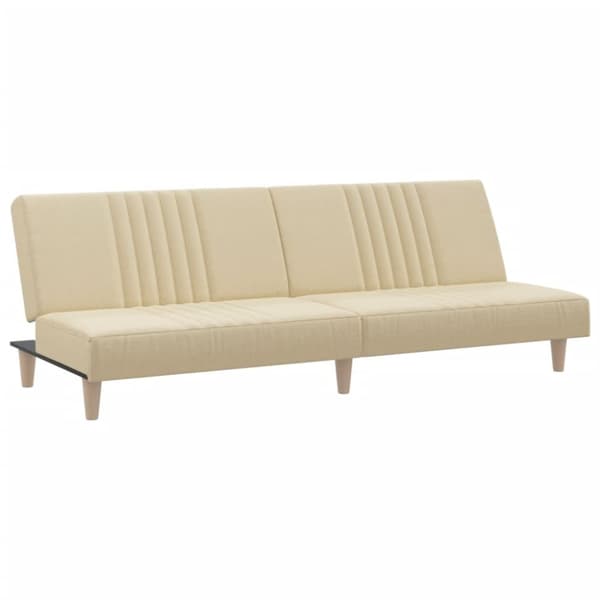 Bäddsoffa gräddvit tyg