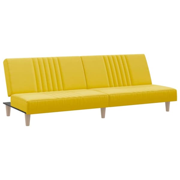 Bäddsoffa ljusgul tyg