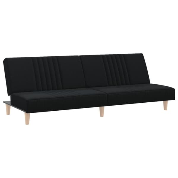 Bäddsoffa svart tyg
