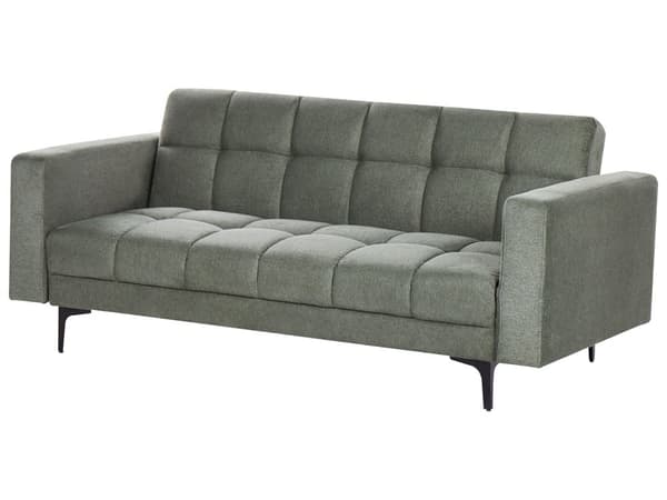 Sovesofa Grøn Polyester 3 Personers Moderne Blød Sofa Sofaseng Tre Personers Designsofa Praktisk Splitback Stofsofa God Liggekomfort