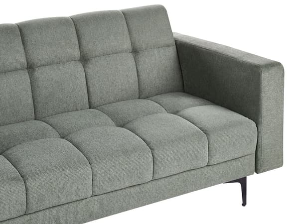 Sovesofa Grøn Polyester 3 Personers Moderne Blød Sofa Sofaseng Tre Personers Designsofa Praktisk Splitback Stofsofa God Liggekomfort
