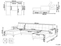 Miniatyrbillede 3 af 11: Sovesofa Grøn Polyester 5 Personers Moderne Blød U Sofa Sofaseng Fem Personers Designsofa Chaiselong Splitback Stofsofa God Liggekomfort