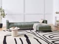 Miniatyrbillede 4 af 11: Sovesofa med Chaiselong Grøn Polyester 4 Personers Sofa L Formet Hjørnesofa Dyb Sofaseng Blød Stofsofa Design Hjørnesovesofa Venstrevendt