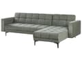 Miniatyrbillede 5 af 11: Sovesofa med Chaiselong Grøn Polyester 4 Personers Sofa L Formet Hjørnesofa Dyb Sofaseng Blød Stofsofa Design Hjørnesovesofa Venstrevendt