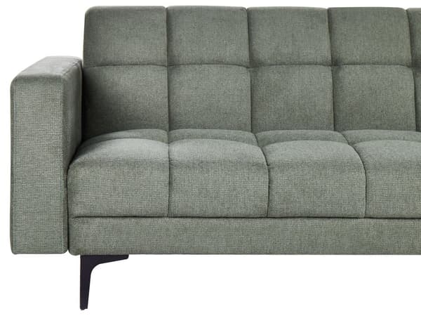 Sovesofa med Chaiselong Grøn Polyester 4 Personers Sofa L Formet Hjørnesofa Dyb Sofaseng Blød Stofsofa Design Hjørnesovesofa Venstrevendt