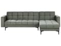Miniatyrbillede 1 af 11: Sovesofa med Chaiselong Grøn Polyester 4 Personers Sofa L Formet Hjørnesofa Dyb Sofaseng Blød Stofsofa Design Hjørnesovesofa Venstrevendt