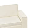 Miniatyrbild 10 av 11: Bäddsoffa Off-White Bouclétyg 2-sits konvertibel Sovsoffa med Madrass Vardagsrum Gästrum
