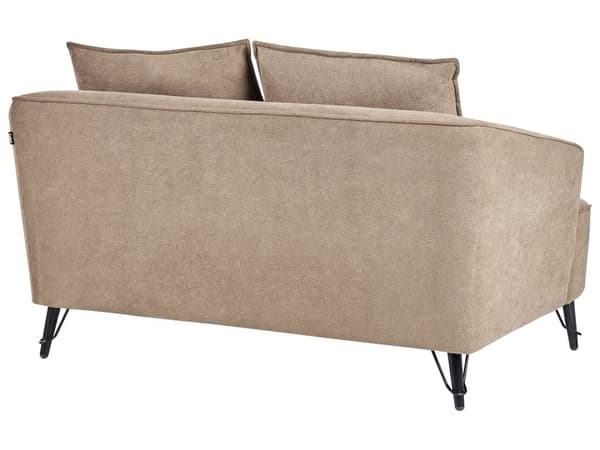 Soffa 2-sits Brun Tyg Klädsel Extra Kuddar Modern Stil Vardagsrumsmöbler