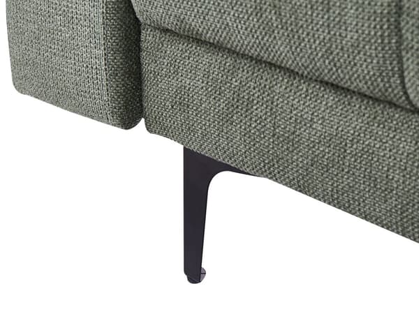 Hörnsoffa Höger Bäddsoffa med Fotpall Grön Klädsel Polyester Tyg Recliner Ryggstöd 3 Lägen Klick- Klack