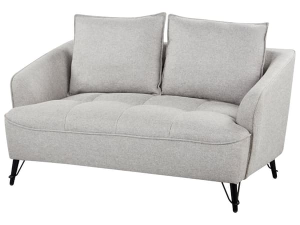 2-seters Sofa Grå Stoff Polstring Ekstra Puter Moderne Stil Stue Møbler
