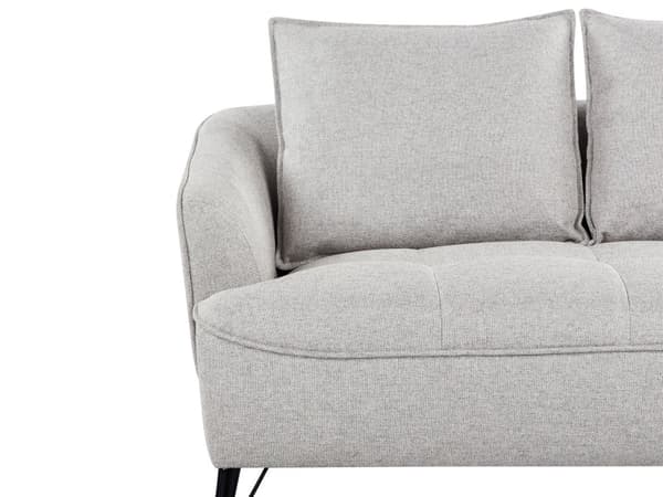 2-seters Sofa Grå Stoff Polstring Ekstra Puter Moderne Stil Stue Møbler