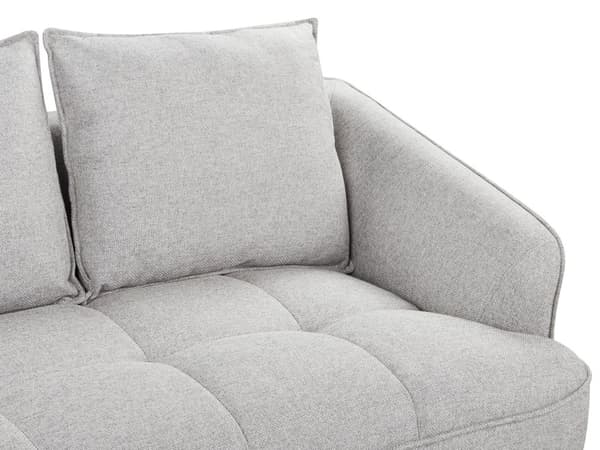 2-seters Sofa Grå Stoff Polstring Ekstra Puter Moderne Stil Stue Møbler