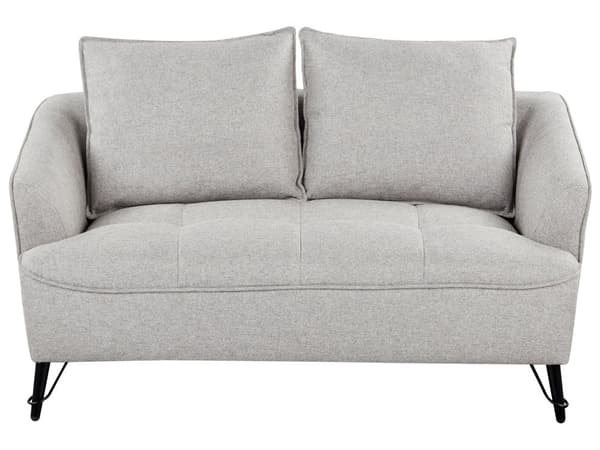 2-seters Sofa Grå Stoff Polstring Ekstra Puter Moderne Stil Stue Møbler